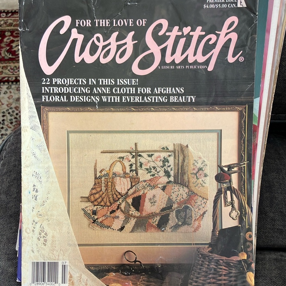 Lot: 13 cross stitch books & magazine. Like new condition. Some wear on corners
